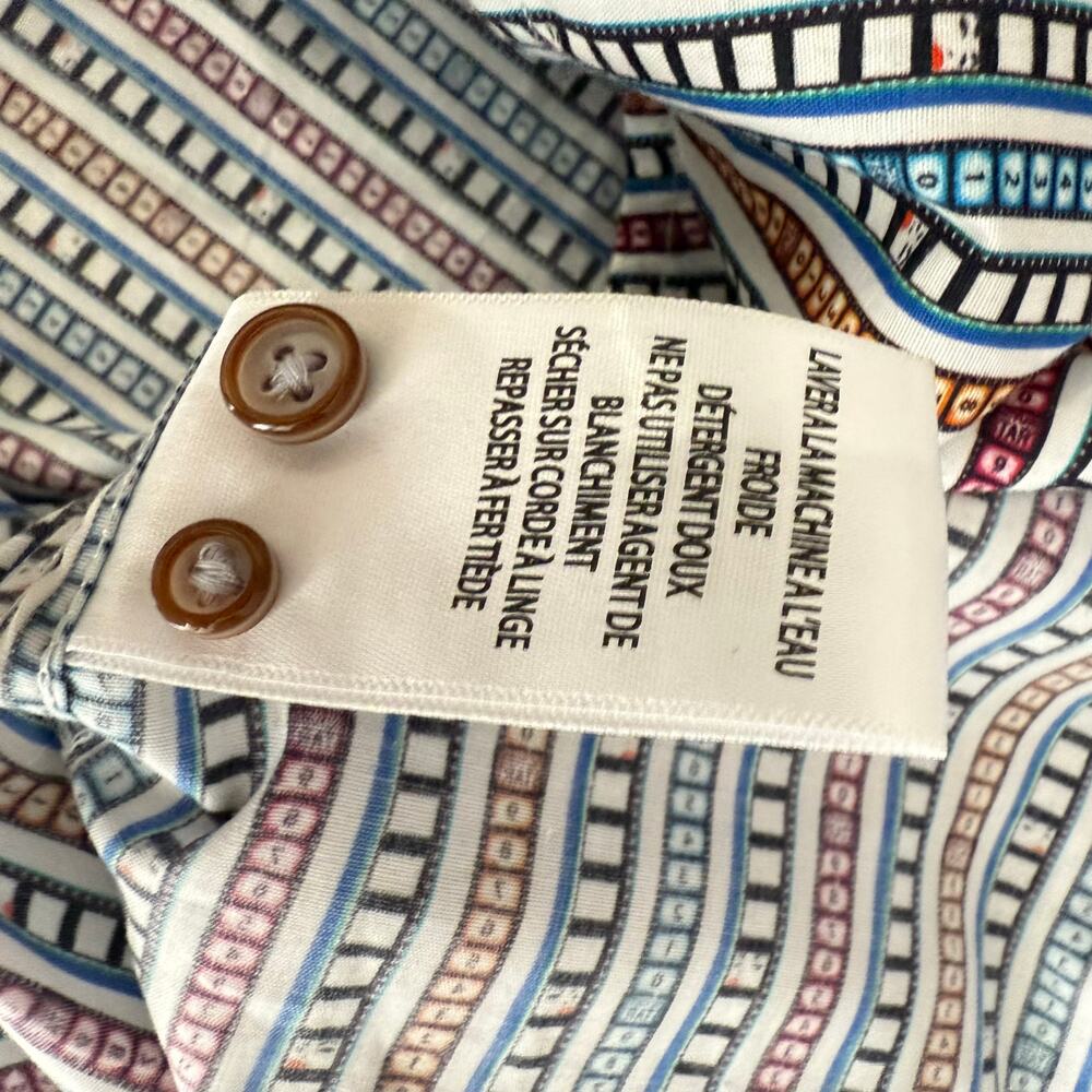 Robert Graham Woven Button Front Long Sleeve Shirt Final Edit Movie Film Print M - Picture 6 of 10